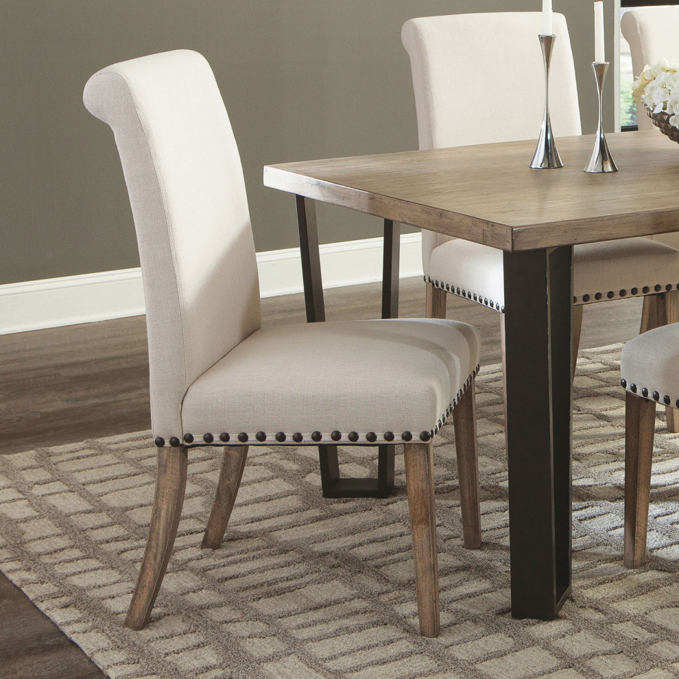 Salem Upholstered Side Chairs Rustic Smoke and Grey  Set of 2   Modern   Dining Chairs   by Modon  Houzz