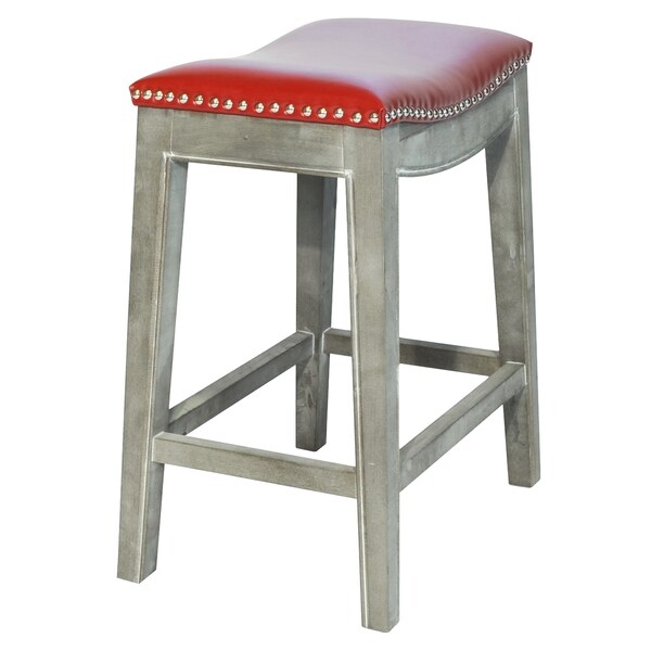 Elmo Bonded Leather Saddle Seat Counter Stool