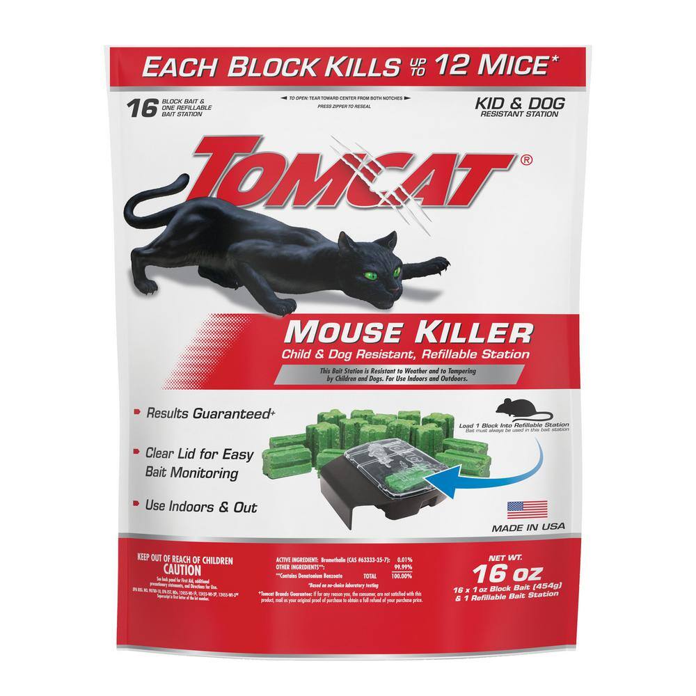 TOMCAT Mouse Killer Child and Dog Resistant Refillable Station 0372110