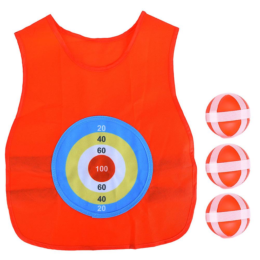 Children's Sticky Ball Jersey Outdoor Toss Sticking Target Game Vest Kids Fun Sports Toyred