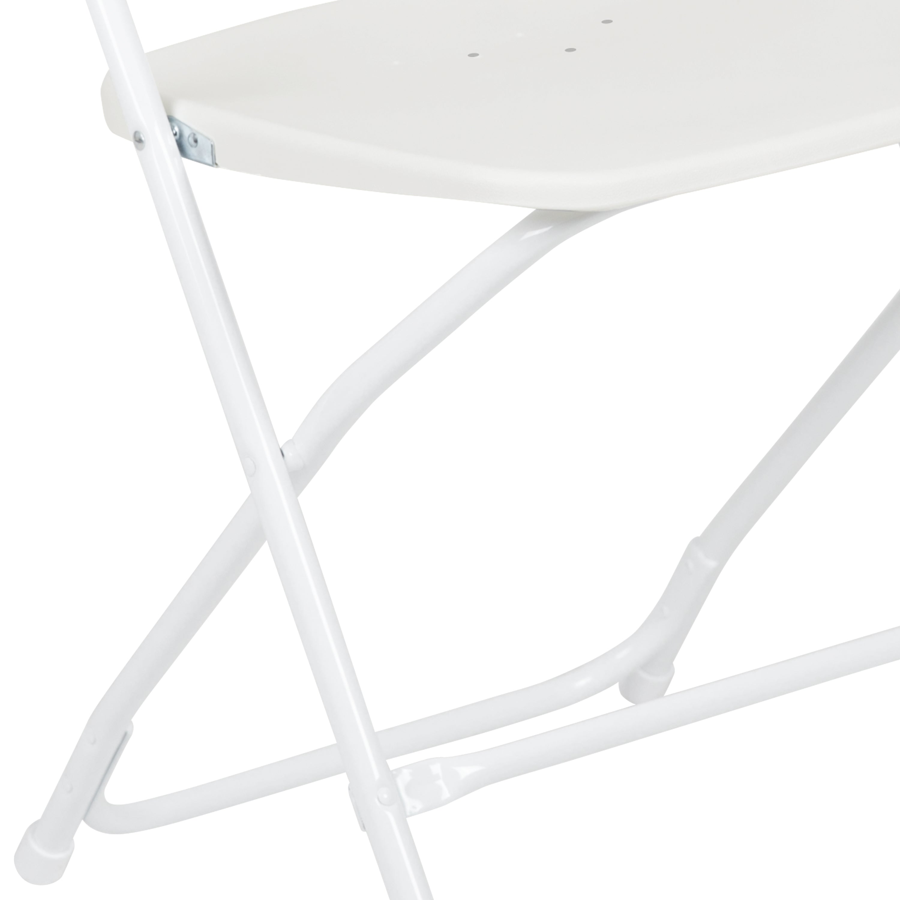 Flash Furniture Hercules™ Series Plastic Folding Chair - White - 6 Pack 650LB Weight Capacity Comfortable Event Chair-Lightweight Folding Chair