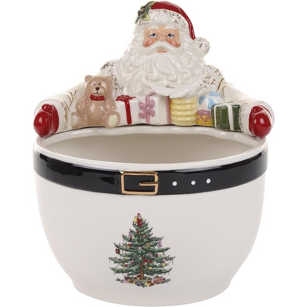 Spode Christmas Tree Gold Santa Nut Bowl