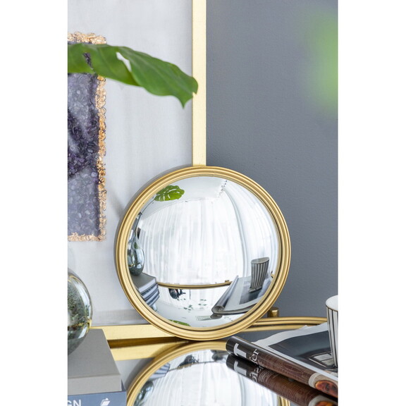 D11 Gold Round Mirror  Circle Mirror with Iron Fr...