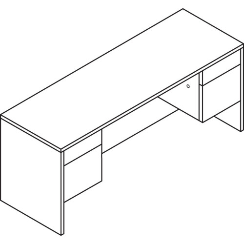 HON 10500 Series Sterling Ash Laminate Desking (10543LS1)