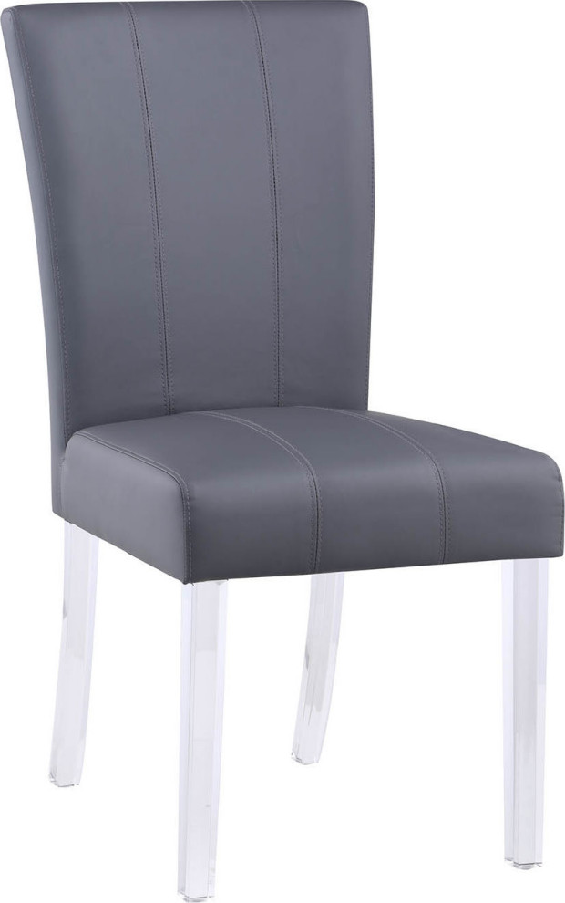 Curved Flare Back Parson Side Chair (Set of 2)   Contemporary   Dining Chairs   by HedgeApple  Houzz