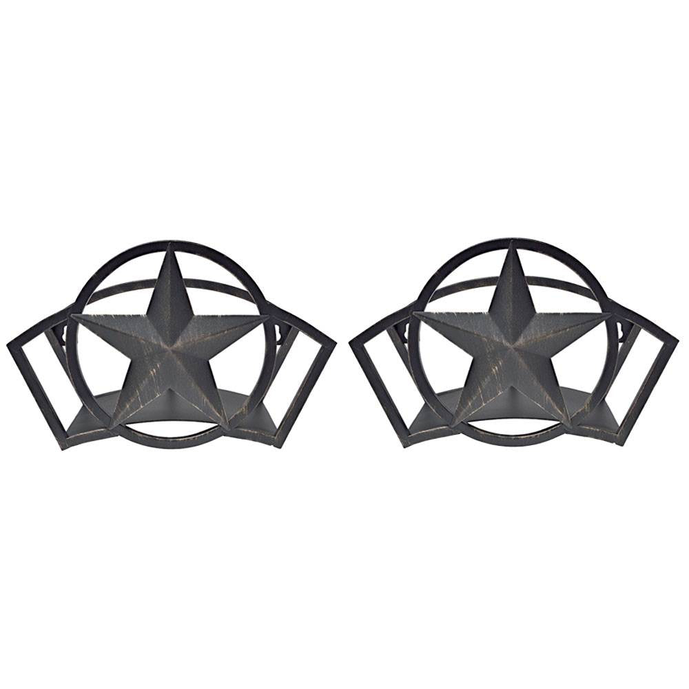 Liberty Garden Decorative Steel Liberty Star Garden Hose Wall Rack (2 Pack)