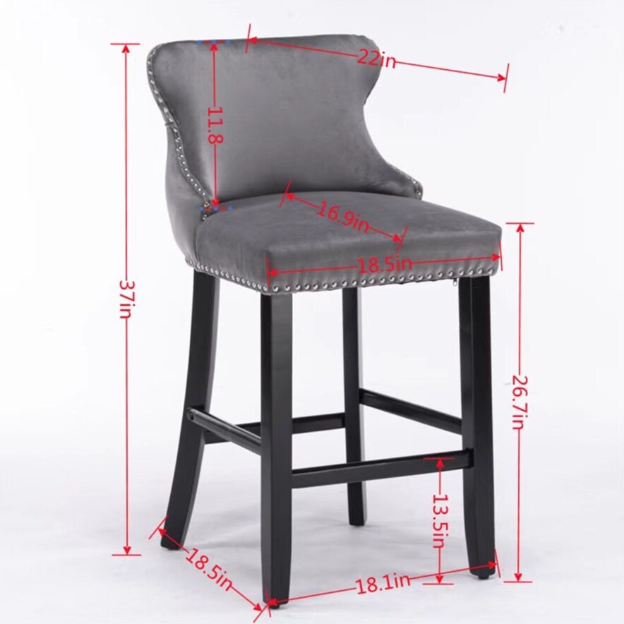 Leisure Style Bar Chairs Bar stools 2pc