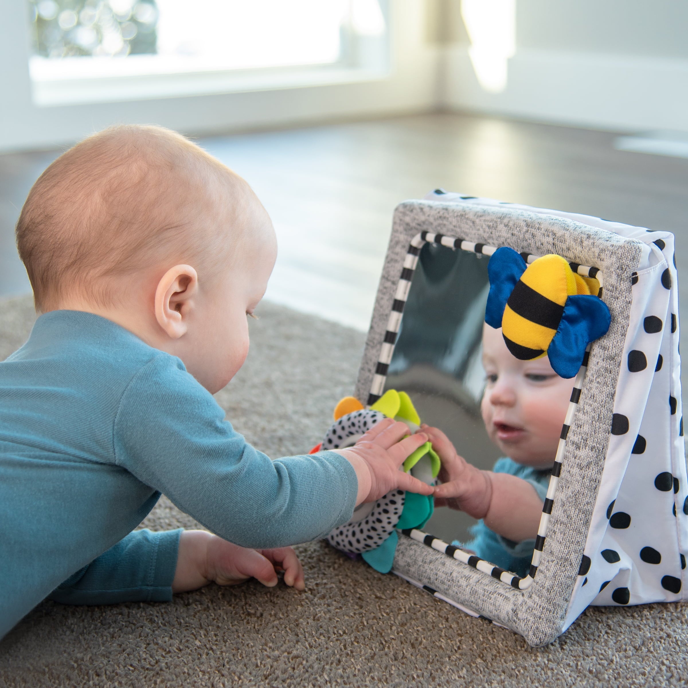 Tummy Time See Me Floor Mirror Grey