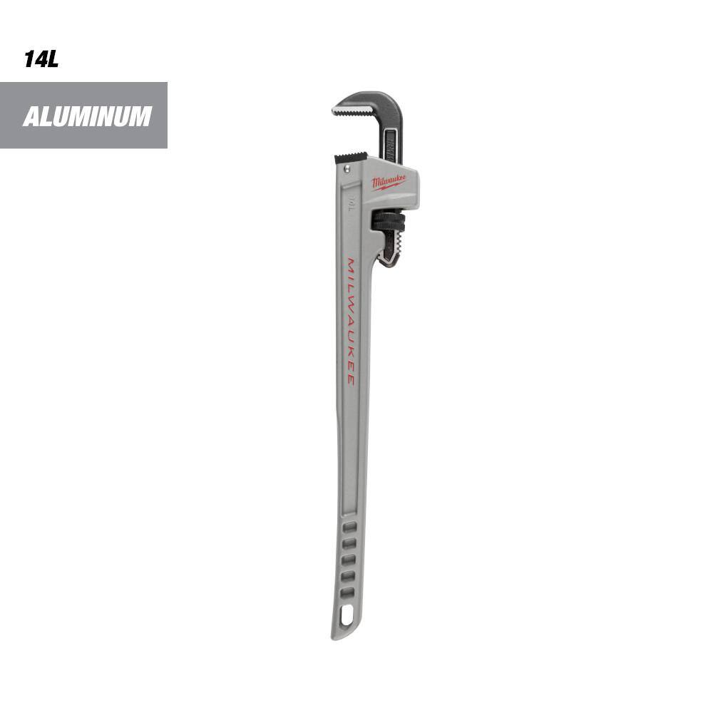 MW 14 in. Aluminum Pipe Wrench with Power Length Handle 48-22-7215