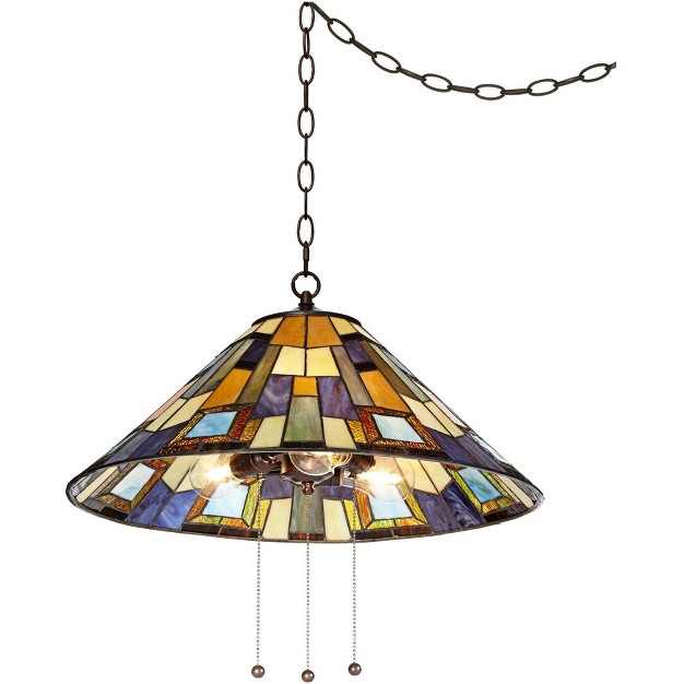 Wide  Style Art Glass Fixture For Dining Room House colors May Vary