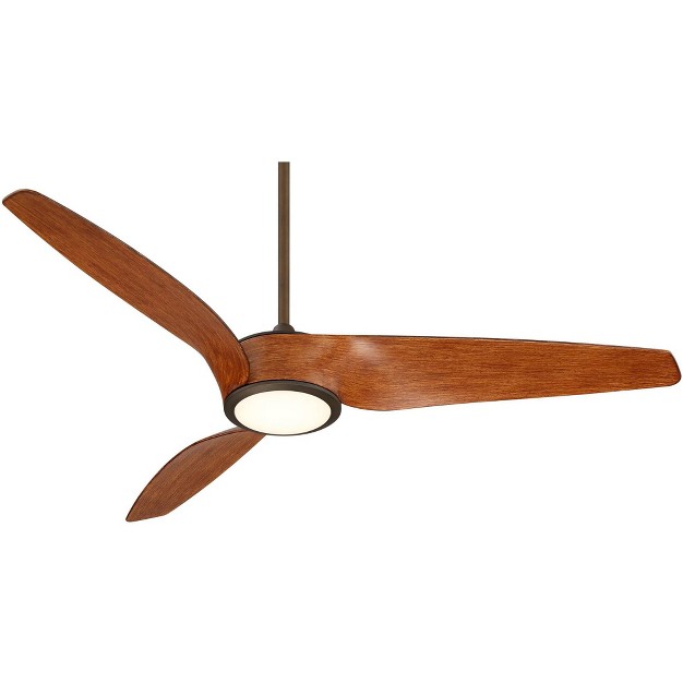 Casa Vieja Como Modern Indoor Ceiling Fan With Dimmable Led Light Remote Control Oil Rubbed Bronze Koa Brown For Living Room Kitchen House Bedroom