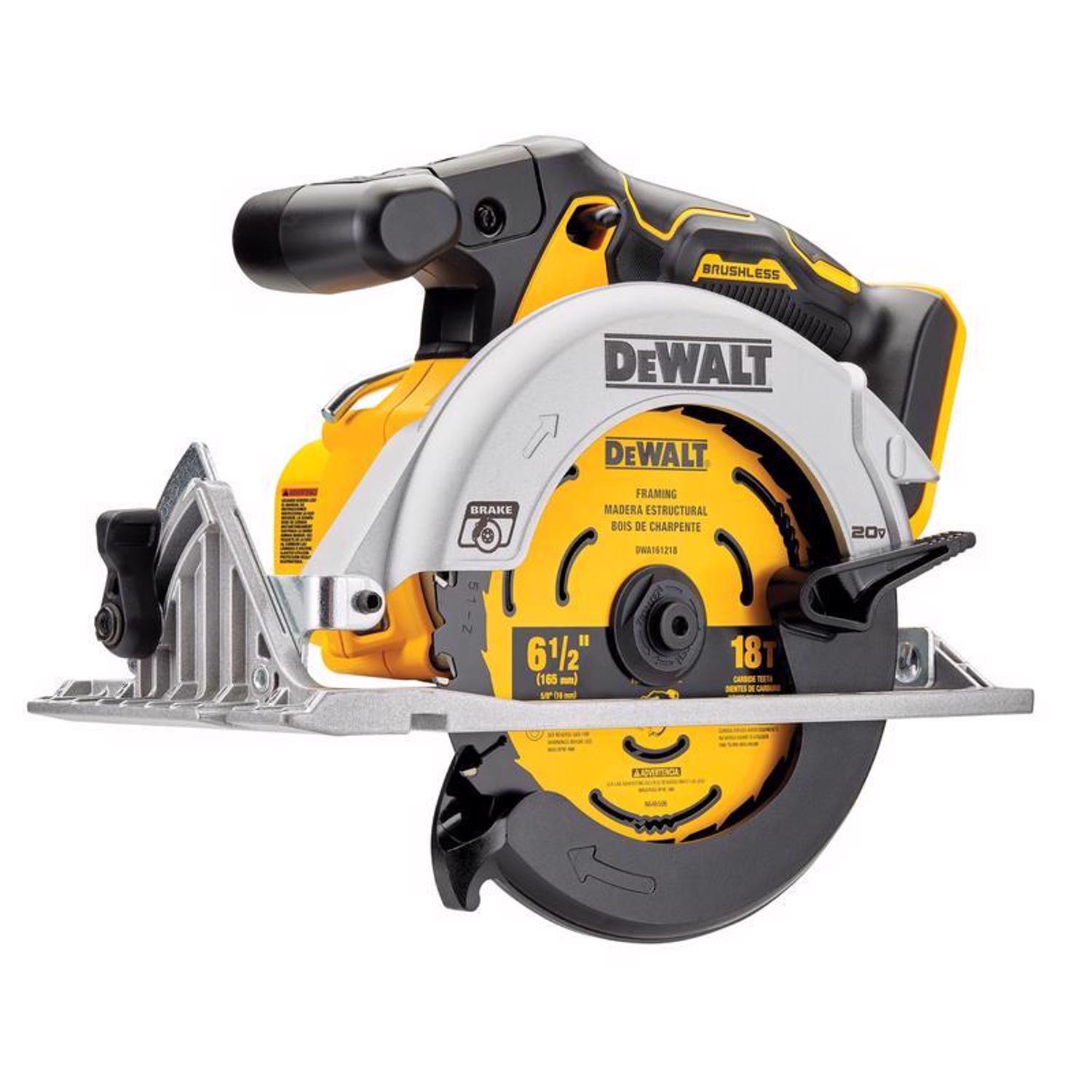 DW 20V MAX 6-1/2 in. Cordless Brushless Circular Saw with Brake Tool Only