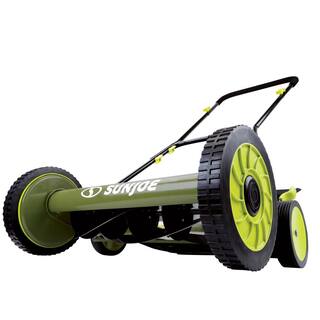 Sun Joe Mow Joe 18 in. Manual Push Walk Behind Reel Mower with Catcher MJ501M