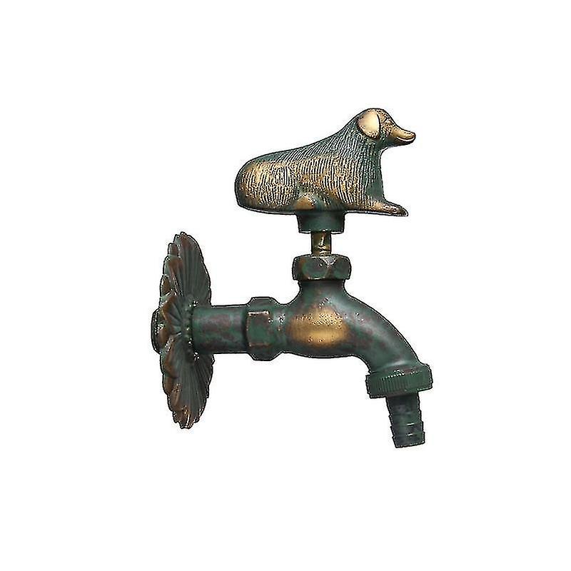 Outdoor Decorative Garden Faucet Animal Shape Bibcock Antique Brass Tap