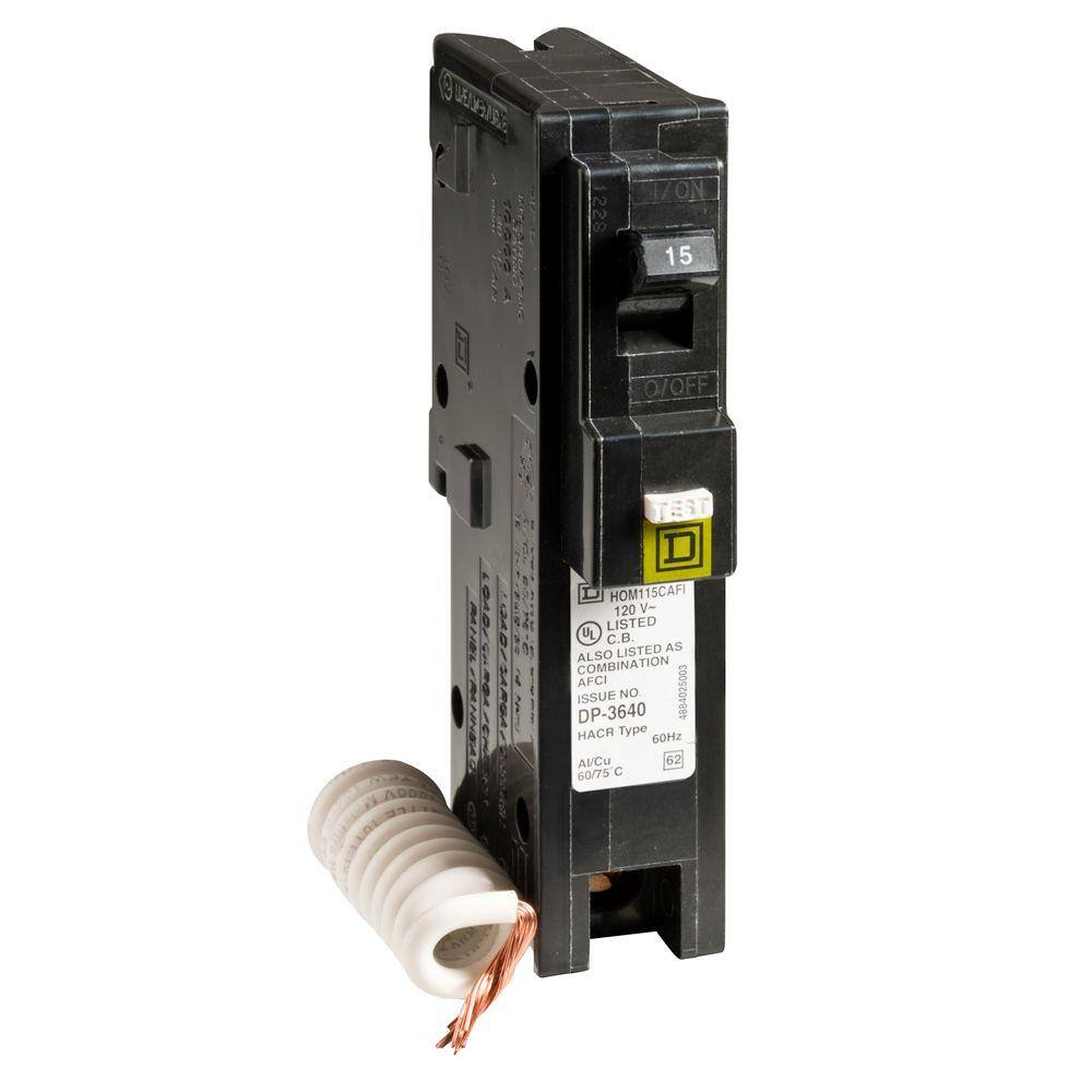 Square D Homeline 15 Amp Single-Pole Combination Arc Fault Circuit Breaker(HOM115CAFIC) HOM115CAFIC