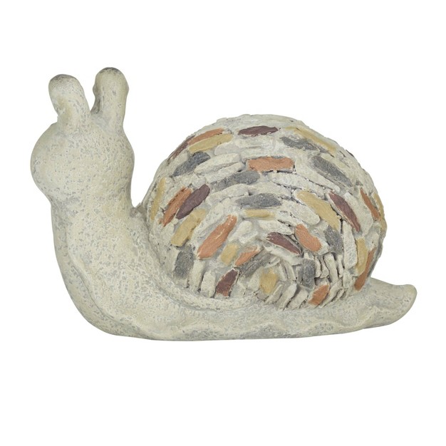 Magnesium Oxide Farmhouse Snail Garden Sculpture Gray Olivia amp May