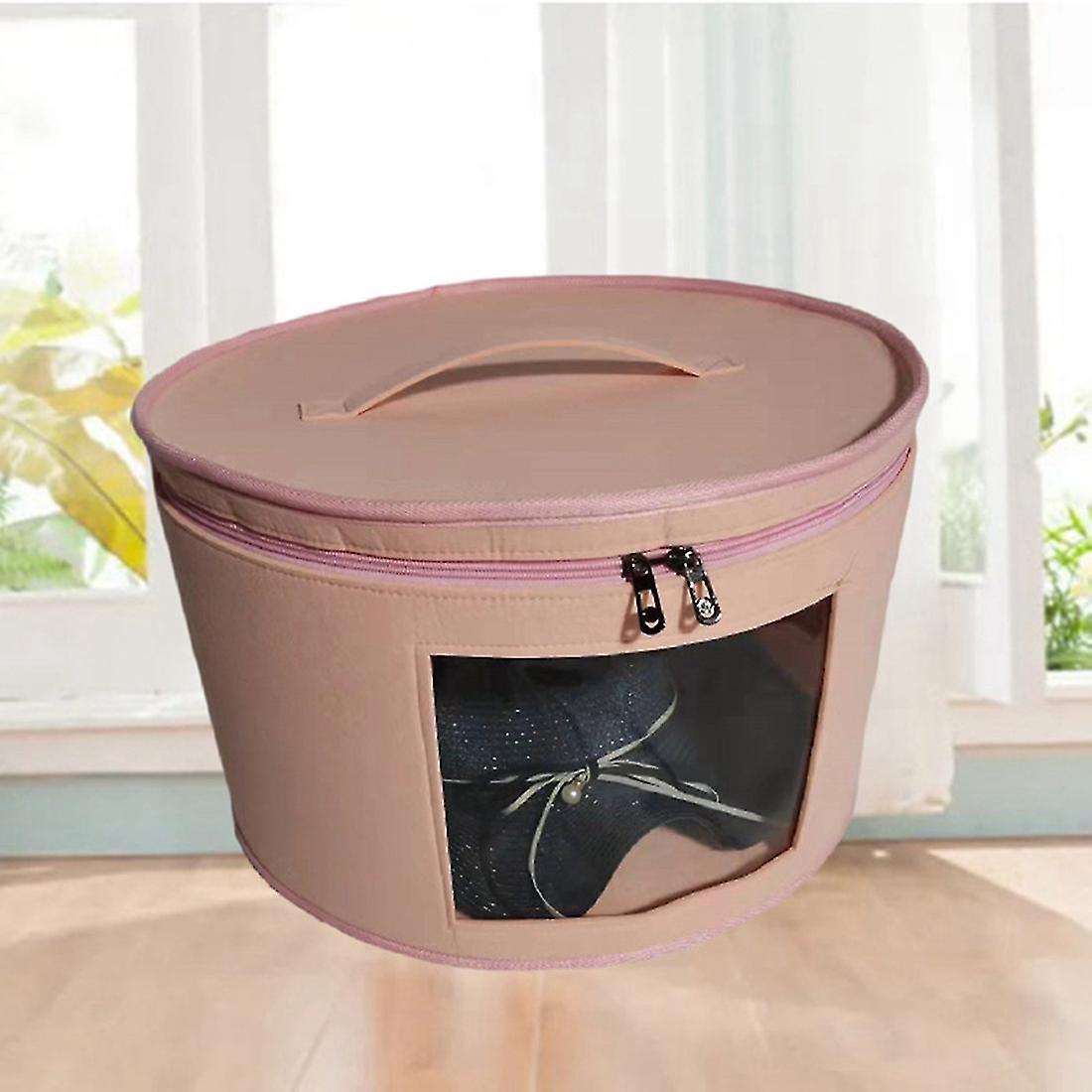 Hat Box Organizer Round Travel Hat Boxes Foldable Hat Bag With Dustproof Lid Hat Box Hat Boxes A