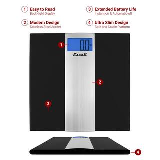 Escali Digital Ultra Slim Bathroom Scale US180B