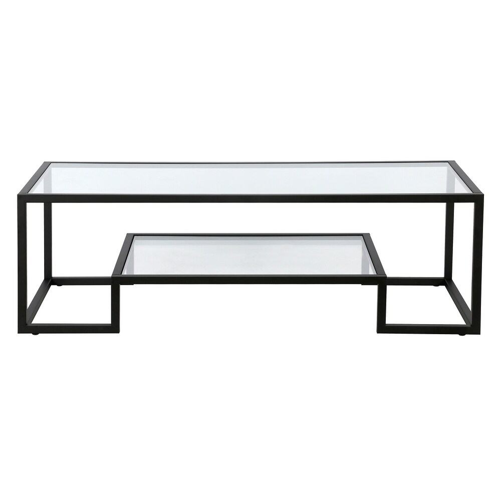 Artemis Contemporary Metal and Glass Coffee Table