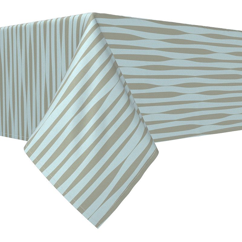 Square Tablecloth， 100% Polyester， 60x60， Ripply Stripes