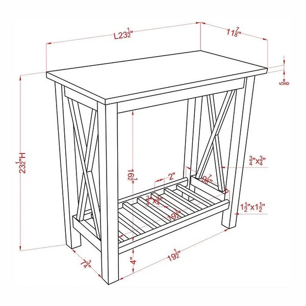 Furniture of America Joya Farmhouse 12-inch 1-shelf Side Table