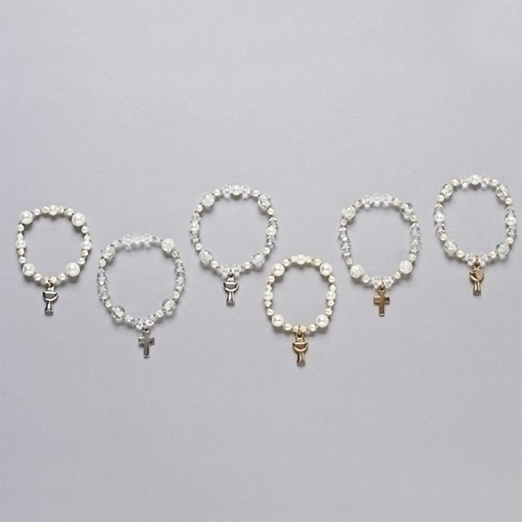 Roman  First Communion Bracelets 6 Assorted