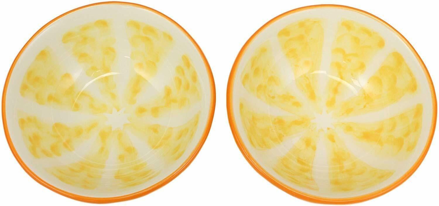 1 Orange Halves Small Dipping Bowl Condiment Saucer Set of 2 EBR02