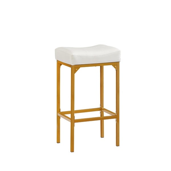 PU Leather Soft Bar Stool，Set of 2