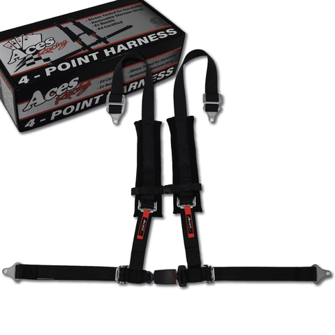 (Single) Black 4 Point Harness with Ez-Buckle