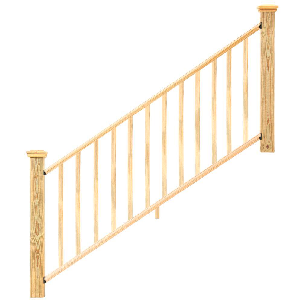 ProWood 6 ft. Southern Yellow Pine Routed Stair Rail Kit with SE Balusters 447306