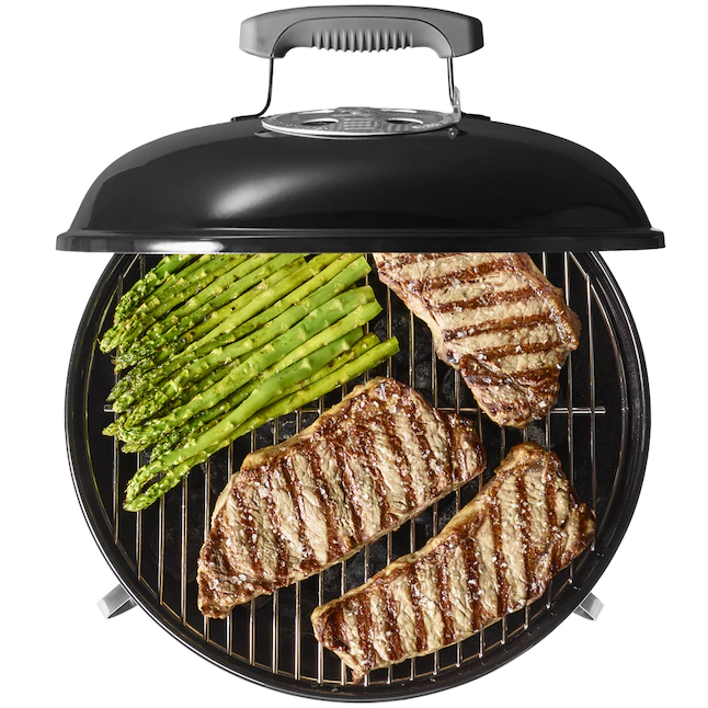 Weber Smokey Joe Silver 14-in W Black Kettle Charcoal Grill