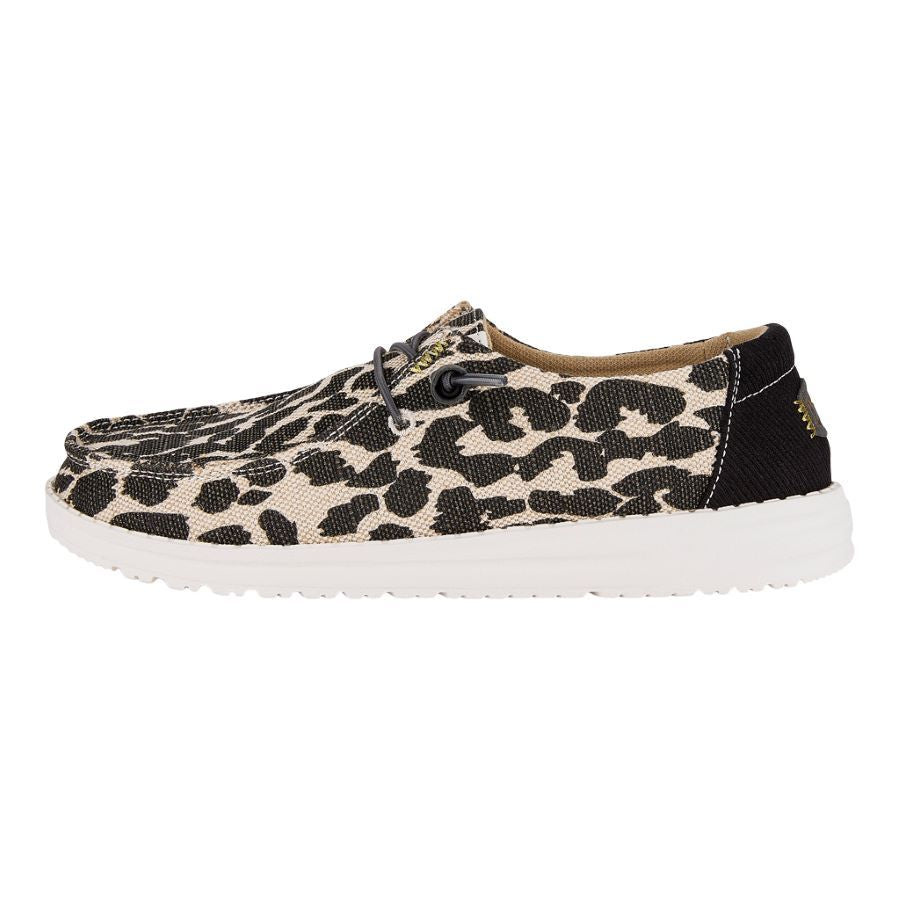 Wendy Leopard Sparkle Wide - Tan