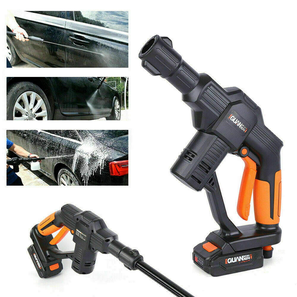 Fichiouy Pressure Washer 12V Electric Cordless Rechargeable Handheld Cleaning Machine with Charger&5m Hose