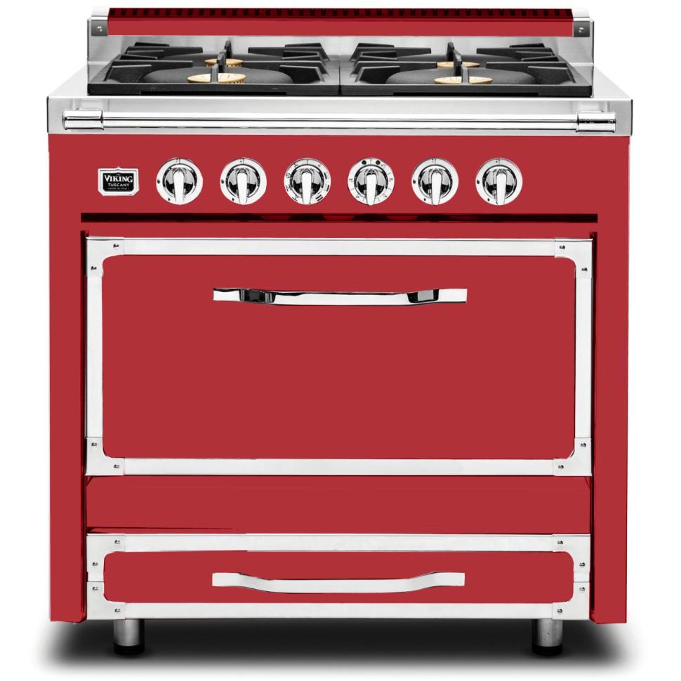 Viking 36-inch Freestanding Dual Fuel Range with 4 Burners TVDR361-4BSM