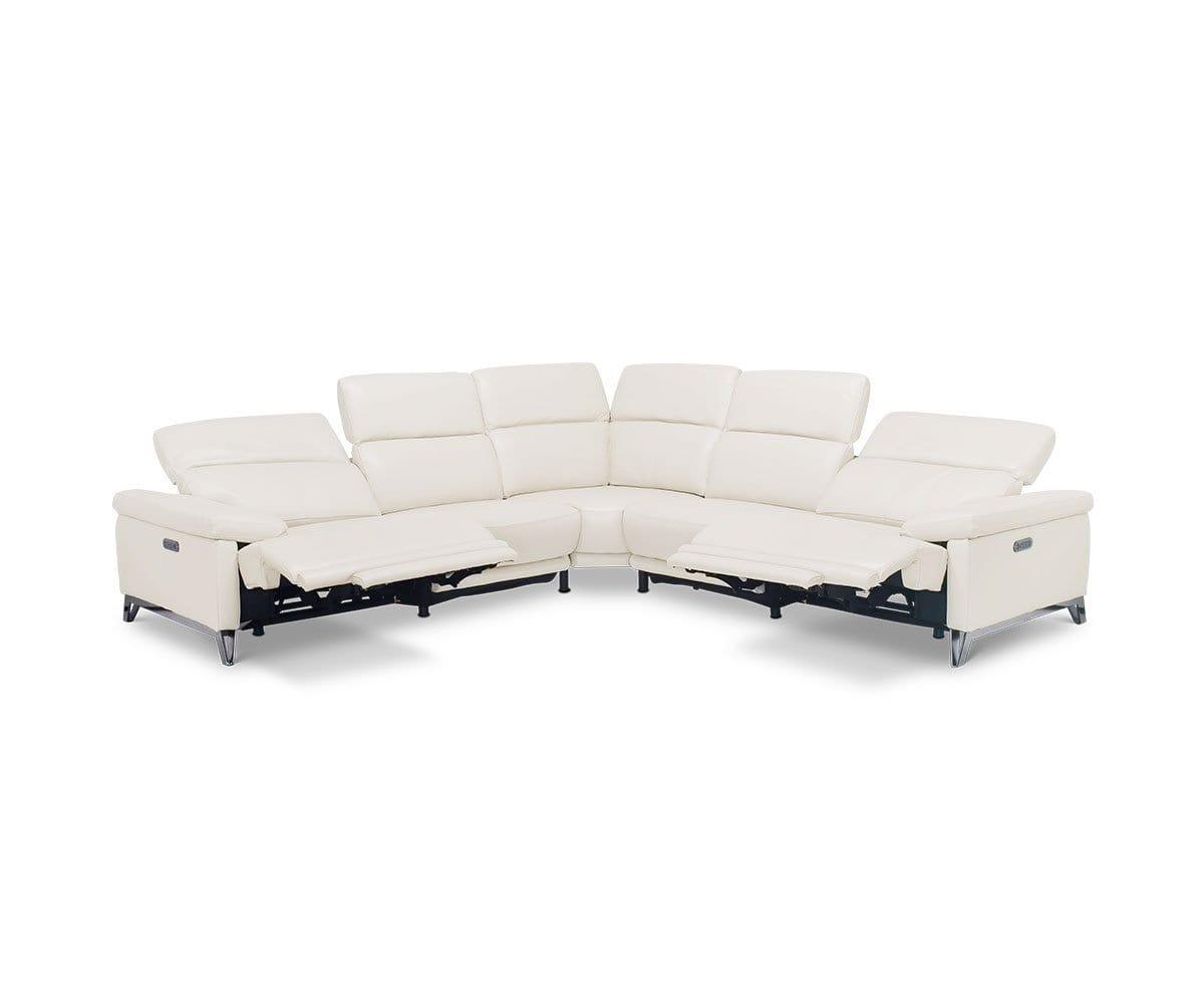 Voss Leather Power Reclining Sectional