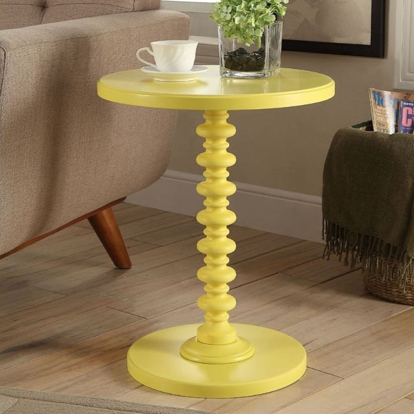 Vintage Style Wooden Round Side Table， End Table