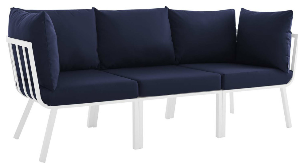 Pottawatomie 3 Piece Sectional Sofa   Contemporary   Outdoor Sofas   by HedgeApple  Houzz