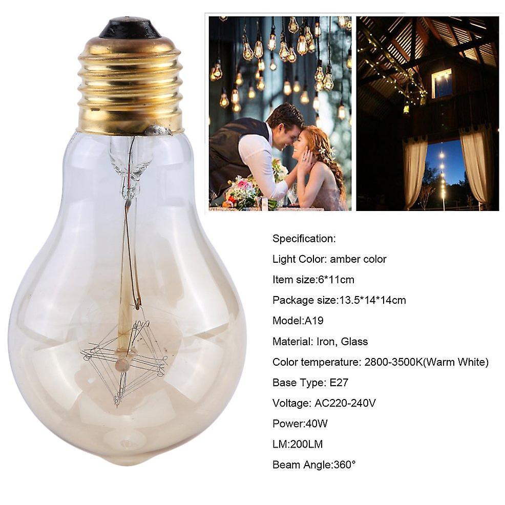 8pcs E27 40w A19 T Shape Lamp Bulb ment Light Bulb Ac220-240v 2800-3500k