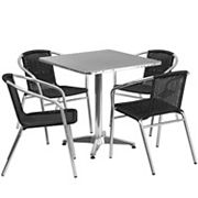 Flash Furniture Square Indoor / Outdoor Dining Table and Chair 5-piece Set