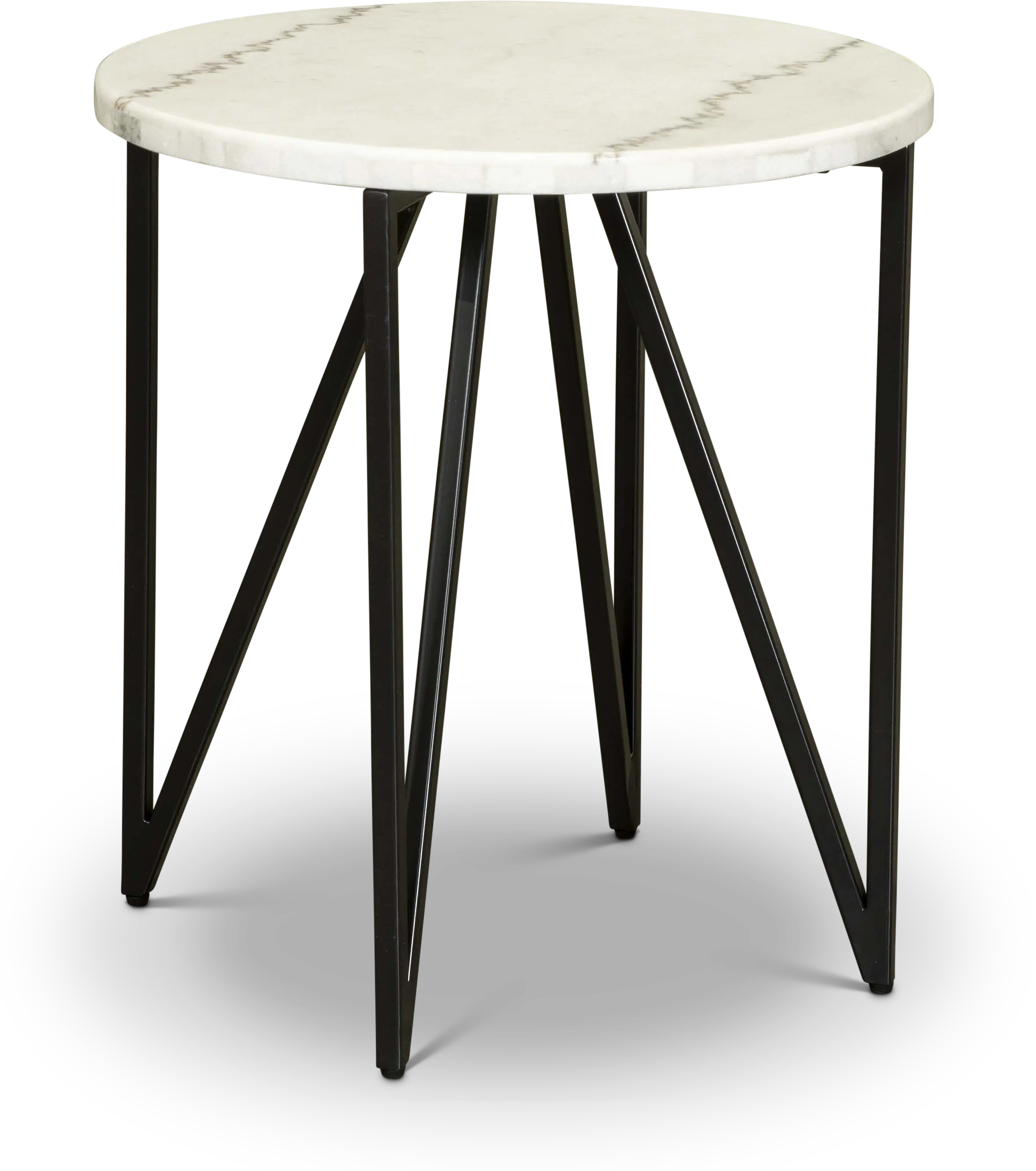 Cedric Round Marble End Table