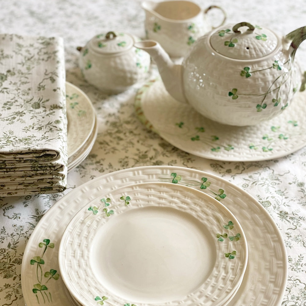 Belleek Classic Shamrock Sugar Bowl