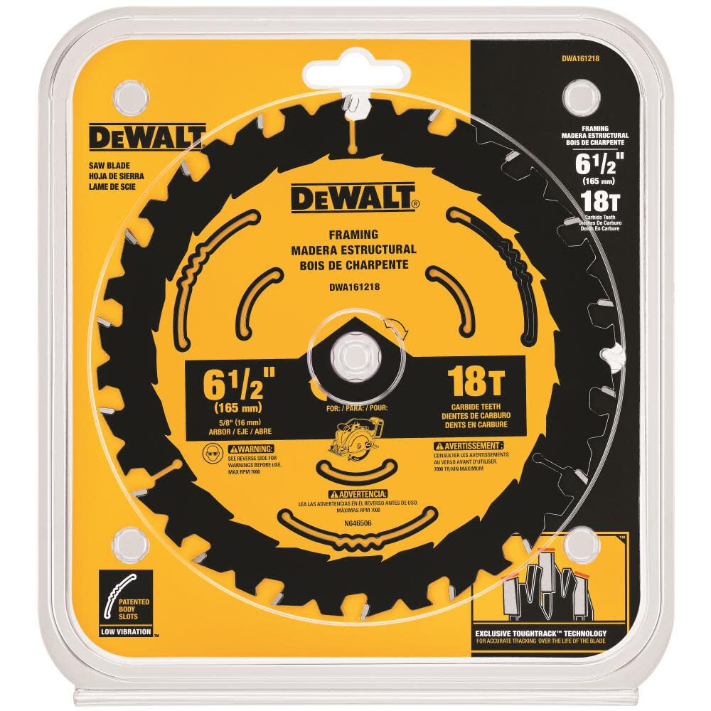 DEWALT 6-1/2 In. 18T Circular Saw Blade 1 DWA161218 from DEWALT