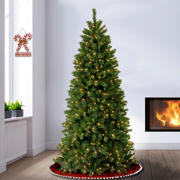 National Tree Company 7.5 ft. Lehigh Valley Pine Slim Hinged Tree with 450 LED Lights