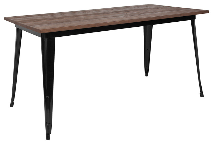 30.25x60 Black Metal Table   Industrial   Coffee Tables   by Beyond Design  ampMore  Houzz