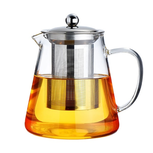 Borosilicate Glass 16.9 fl oz Teapot w/ Stainless Steel Strainer - 16.9 fl oz