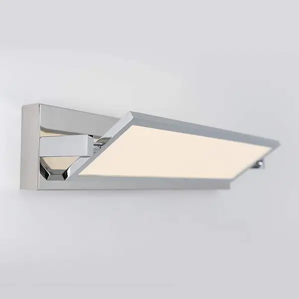 Artika Reflection Integrated LED Flat Panel Vanity Light Fixture, Chrome