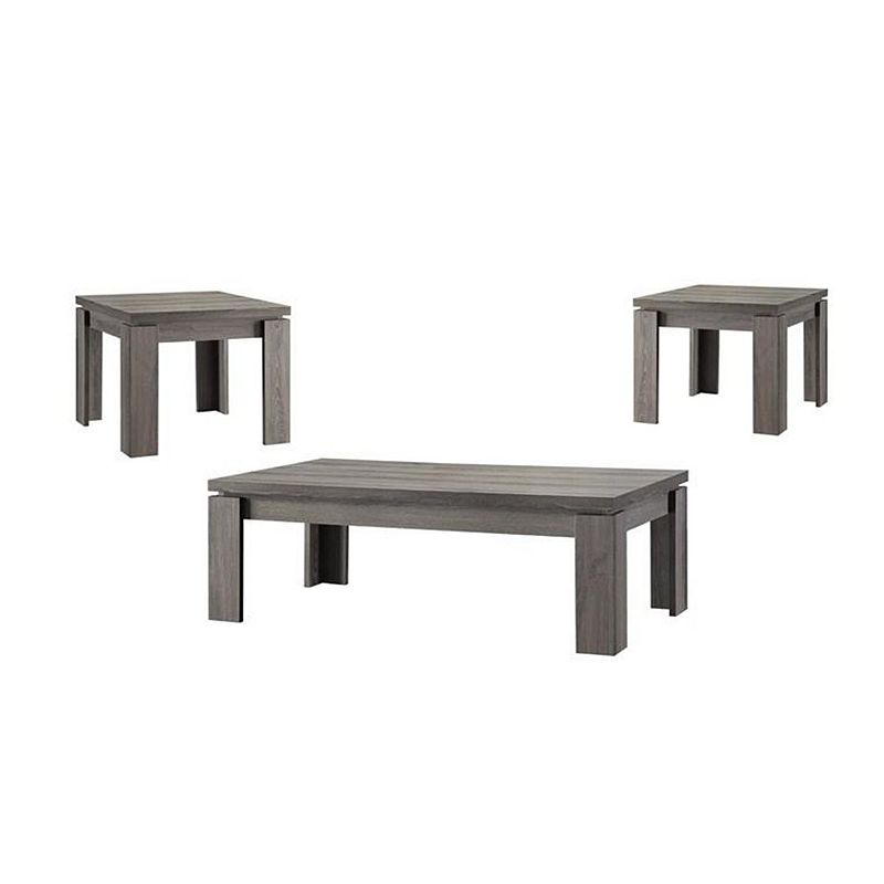 Enormous 3 piece weathered Gray occasional Table set