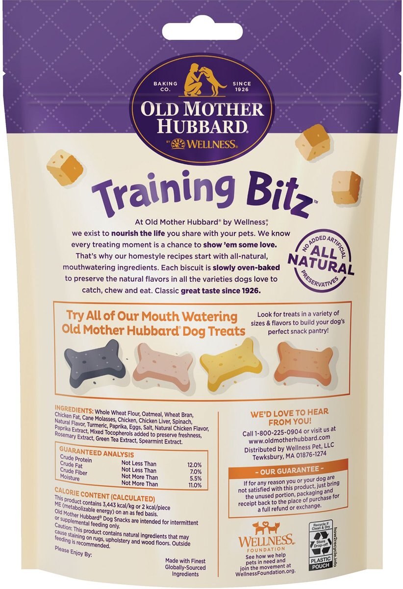 Old Mother Hubbard Training Bitz Assorted Flavors Crunchy Baked Dog Treats