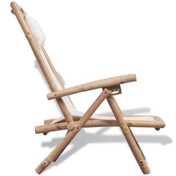 vidaXL Outdoor Deck Chair Bamboo