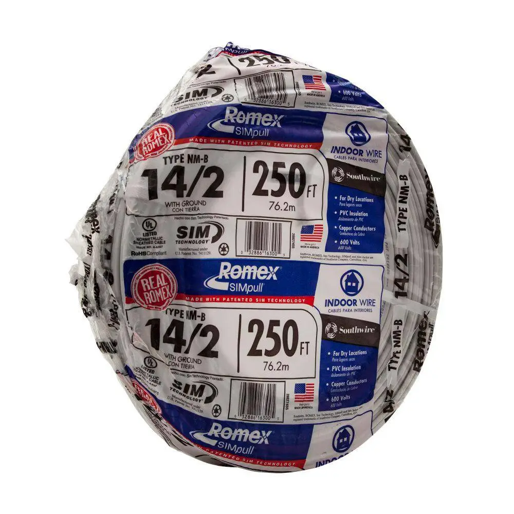 Southwire 250 ft. 142 Romex SIMpull Solid NM-B WG Wire